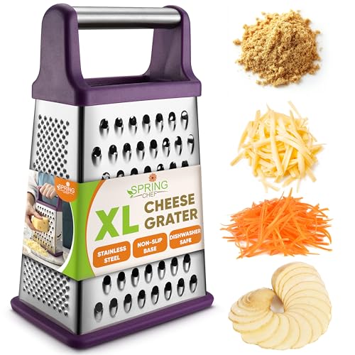 Stainless Steel XL Cheese Grater for Kitchen (Purple / XL)