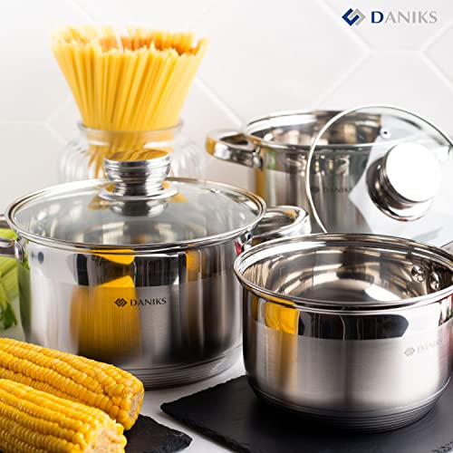 Standard 2 Quart Stainless Steel Stock Pot with Glass Lid (2 Quarts)