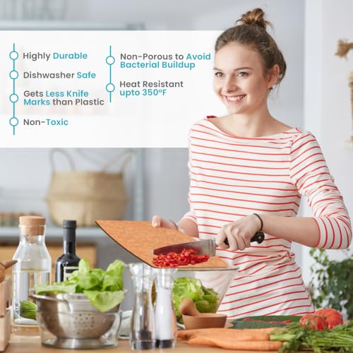 Composite Wood Cutting Board for Kitchen (Natural / 14.5"L x 11.3"W)