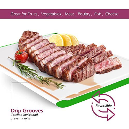 Large Plastic Cutting Board for Kitchen (Green)