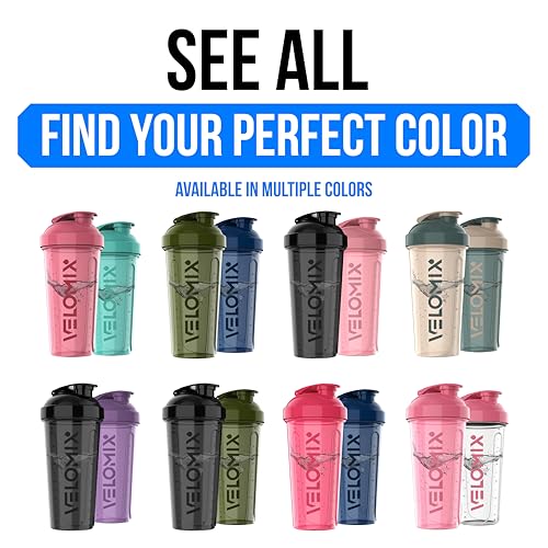 2 Pack 28oz Protein Shaker Bottle (B7) Blue / Transparent)