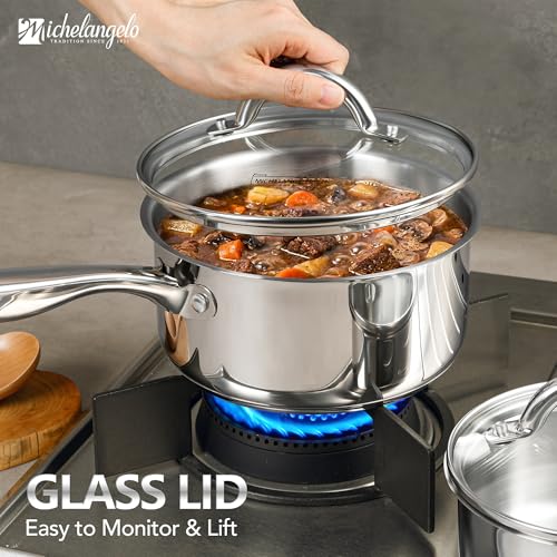 Stainless Steel Pot Set with Steamer (1+2+3QT)