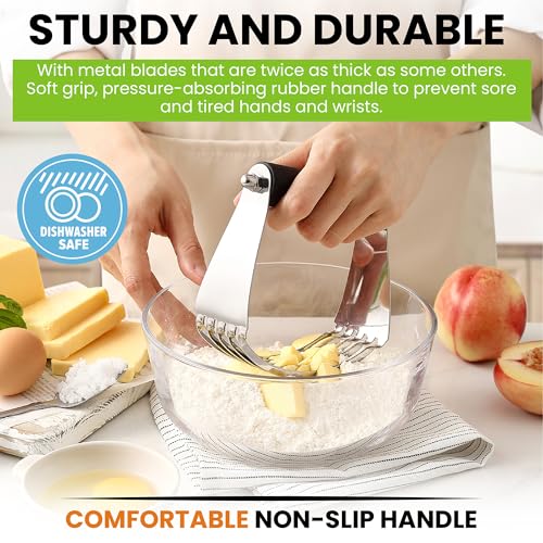 Stainless Steel Dough Blender & Biscuit Cutter Set for Baking