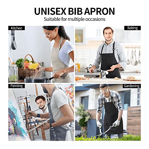 National Bird Adjustable Apron Flowers Printed Kitchen Cooking Griling Apron with Pockets (33" x 28"(Pack of 1) / National Bird Black)