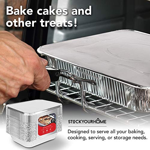 Disposable Aluminum Pans with Lids 9x13