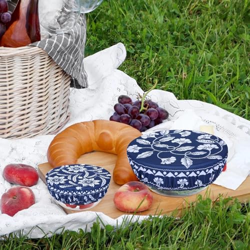 5 Pieces Bowl Covers Reusable (Tropical Plants)
