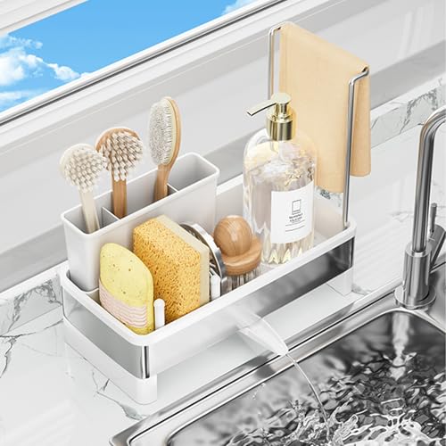 Sponge Holder for Kitchen Sink (White)