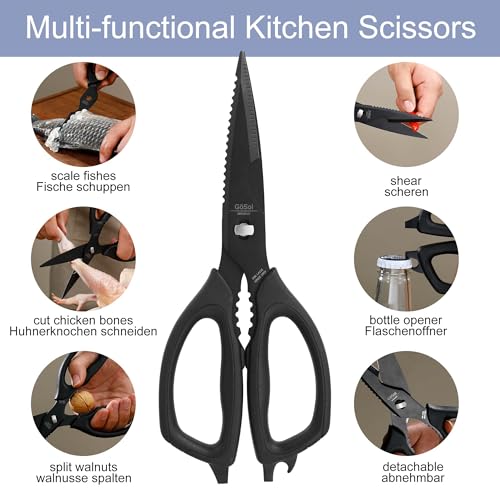 Heavy Duty Kitchen Shears Come Apart Kitchen Scissors with Serrated Blade