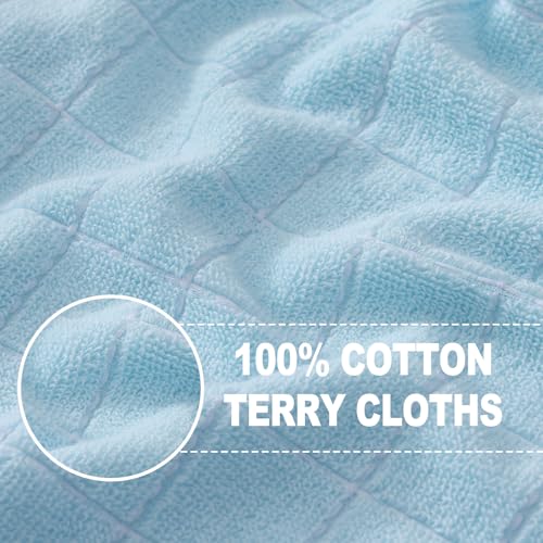 100% Cotton Terry Kitchen Towels (Sky Blue / 13 X 28 - 6 Pack)