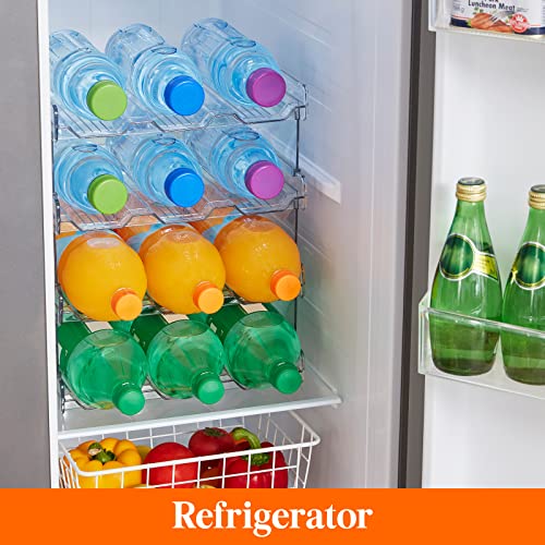 Stackable Water Bottle Organizer for Cabinet (4 Tier-12 Bottle)