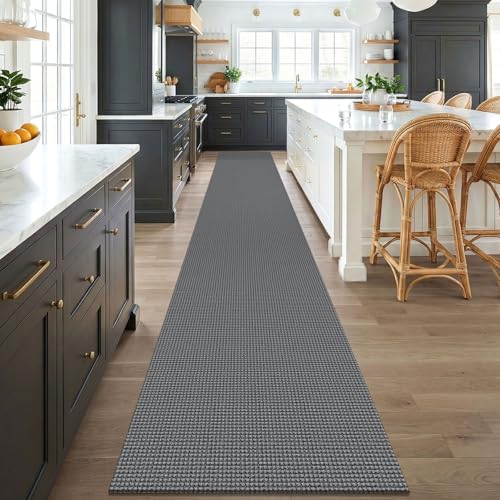 Braided 2.5'x18' Runners Rugs for Hallway (Grey/Dark Grey / 2'8" x 18' (Runner))