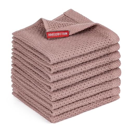 Kitchen Towels 8 (Brown / 12 x 12 - 8 Pack)