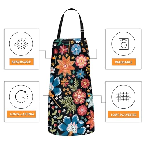 Apron with Pockets (Flower Botanical)