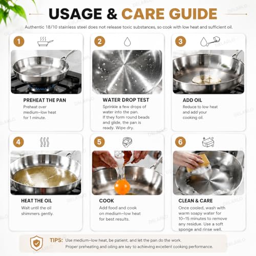 Tri Ply Stainless Steel Pan (14")