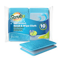 Scrub and Wipe Cleaning Sponges [10 Pack] (Blue)