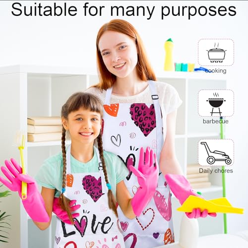 2 Pcs Parent Child Aprons (Love)
