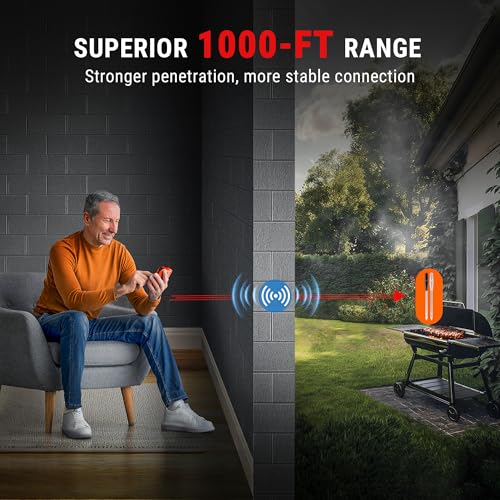 TempSpike 1000FT Wireless Meat Thermometer Digital with 2 Probes (1000ft)