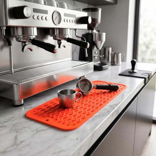 Silicone Dish Drying Mat for Multiple Usage (Orange / 17"L x 6"W)