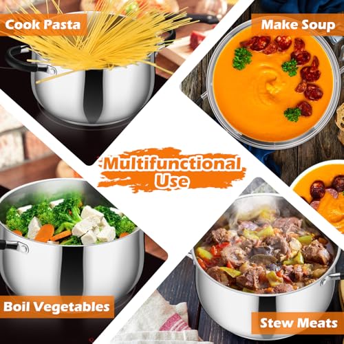 8 Quart Stainless Steel Stock Pot (8 Quarts)