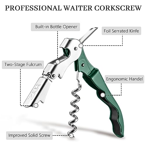 2 Pack Wine Opener (Dark Green)