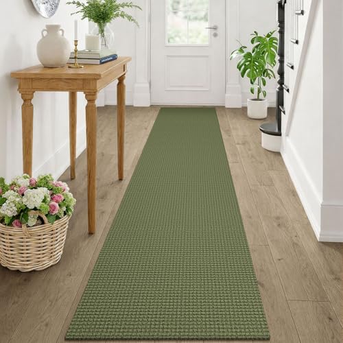 Runners Rugs for Hallway 2x10 (Olive Green/Earthy Green / 2' x 10' (Runner))