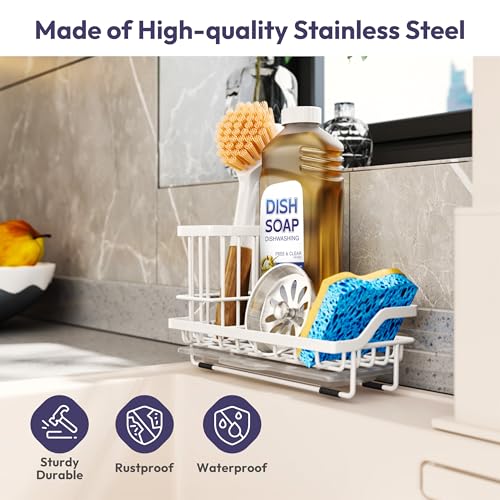 Sink Caddy Sponge Holder (White / Medium)