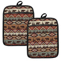 Western Aztec Bear Oven Mitts Set (Haodh-5)