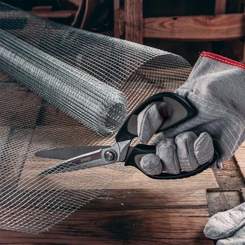 10" Heavy Duty Multipurpose Shears for Shop & Garden (Gray & Black)