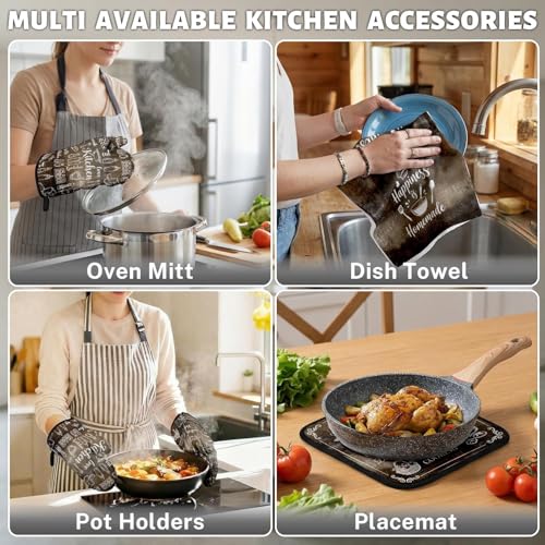 Dark Brown Kitchen Decor Set (Dark Brown)