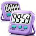 2 Pack Digital Timer for Kids Classroom Kitchen Timers for Cooking (Fresh Purple)