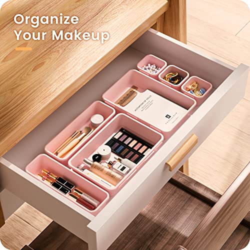 Tool Box Organizer Tray Divider Set Drawer Organizer (5 Size / Pink)