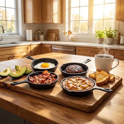 4 Pack Mini Cast Iron Skillet