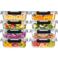 8 Pack 36OZ Glass Food Storage Containers with Lids (8 Pack-(36oz))