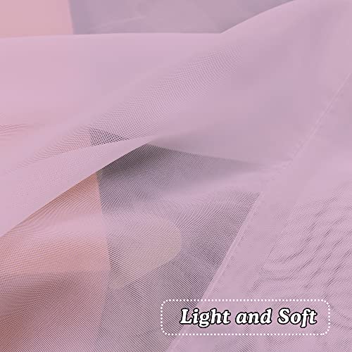 Light Pink Sheer Curtains 108 Inches Long (Light Pink / 42"W x 108"L (Pack of 2))