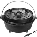 9QT Cast Iron Dutch Oven (Pot 9Qt+ Skillet)