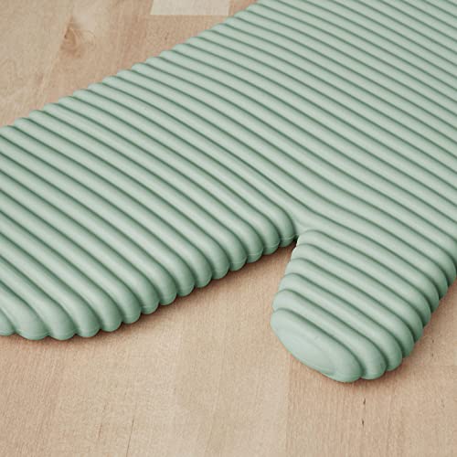 Ribbed Soft Silicone Oven Mitt 2 (7.5"x13" / Pistachio)