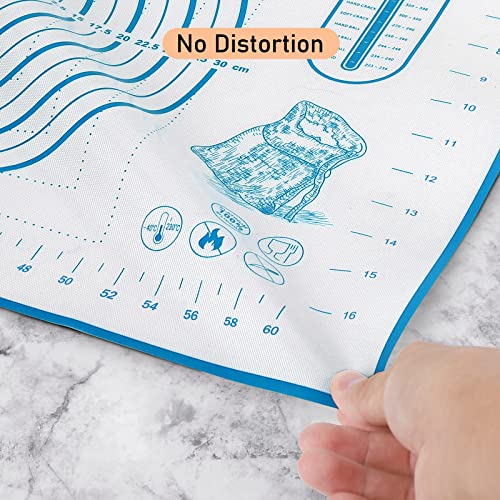 Silicone Baking Mat with Measurements (Blue / 28"L x 20"W)