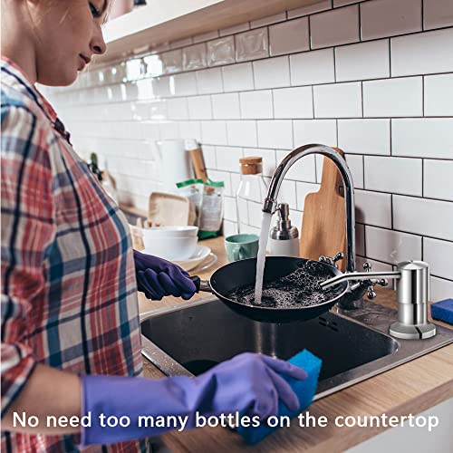 Soap Dispenser for Kitchen Sink (Brushed Nickel)