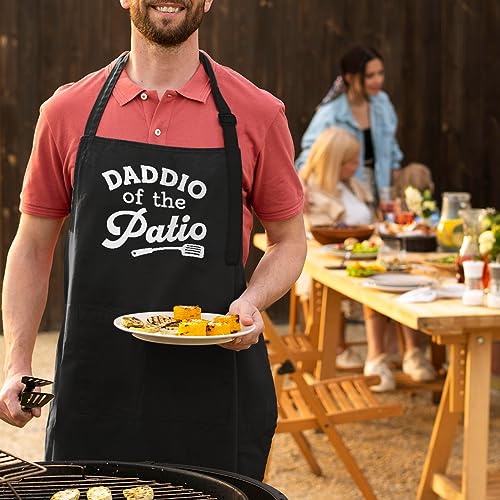 Grill Aprons for Dad Men Father Husband Dad Apron with Pockets (Grilling/Bbq)