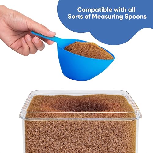 Extra Large Airtight Food Storage Containers with Blue Lid Color