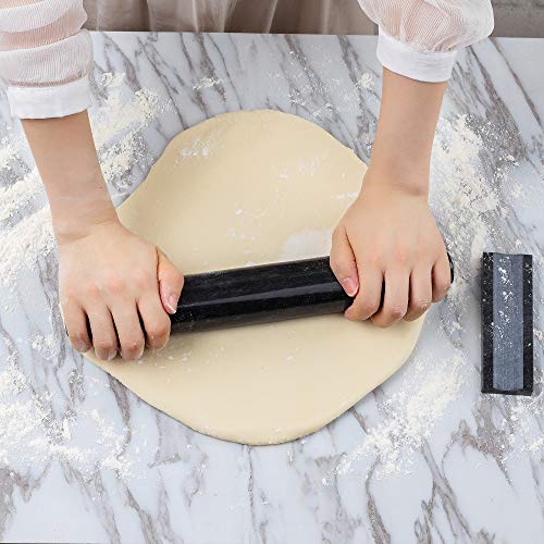48759 Black Marble French Rolling Pin (2 x 12 x 2 inches / Black)