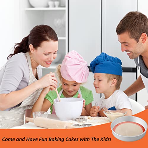 Round Silicone Baking Mats for 10 inch Cake Pan (Bright Orange / 10"L x 10"W)