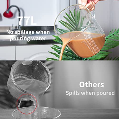 8 Cup Glass Measuring Cup (White measuring scale / 2000 ML (8 Cup))