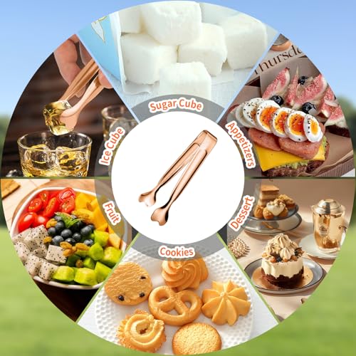 Mini Serving Tongs (4.3inch / Rose Gold-18pcs)