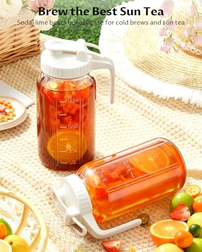 64oz Mason Jar Pitcher (White / 64 Ounces)
