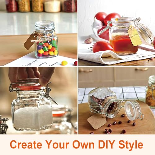 4oz Glass Spice Jars with Lids (4oz-15pack)
