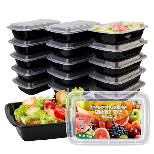 15 Pack Meal Prep Containers Reusable 24oz (24oz-15pack)