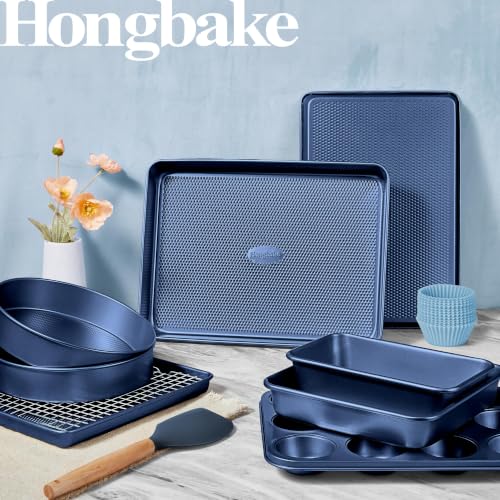 9 Piece Baking Pans Set Nonstick (Sapphire Blue / Luxury Nine-piece Set)