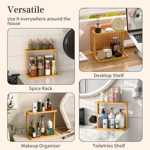 Bamboo Bathroom Organizer Countertop (Natural Bamboo)