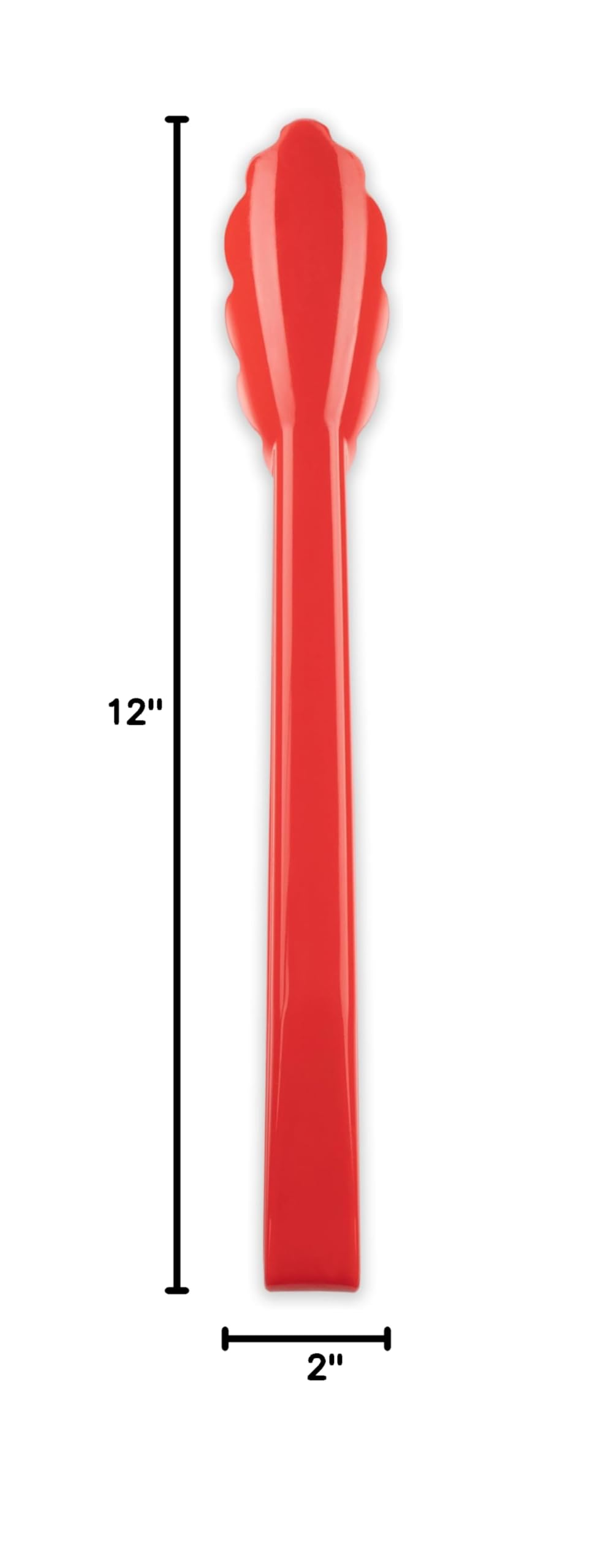 salad tongs 12 in (11.75 Inches / Pack of 1 / Red)